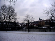 Prague sous la neige