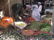 Louxor - scène du souk, fruits et légumes