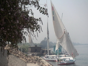 Kom Ombo - felouques à quai