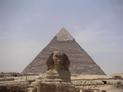 Gizeh - Sphinx et pyramide de Kephren