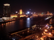 Le Caire - Le Nil depuis l'hôtel Marriott (de nuit)