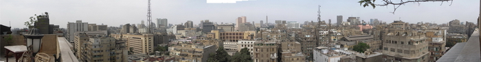 Le Caire depuis la terrasse de l'Osiris