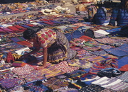 Chiapas - Marché aux tissus